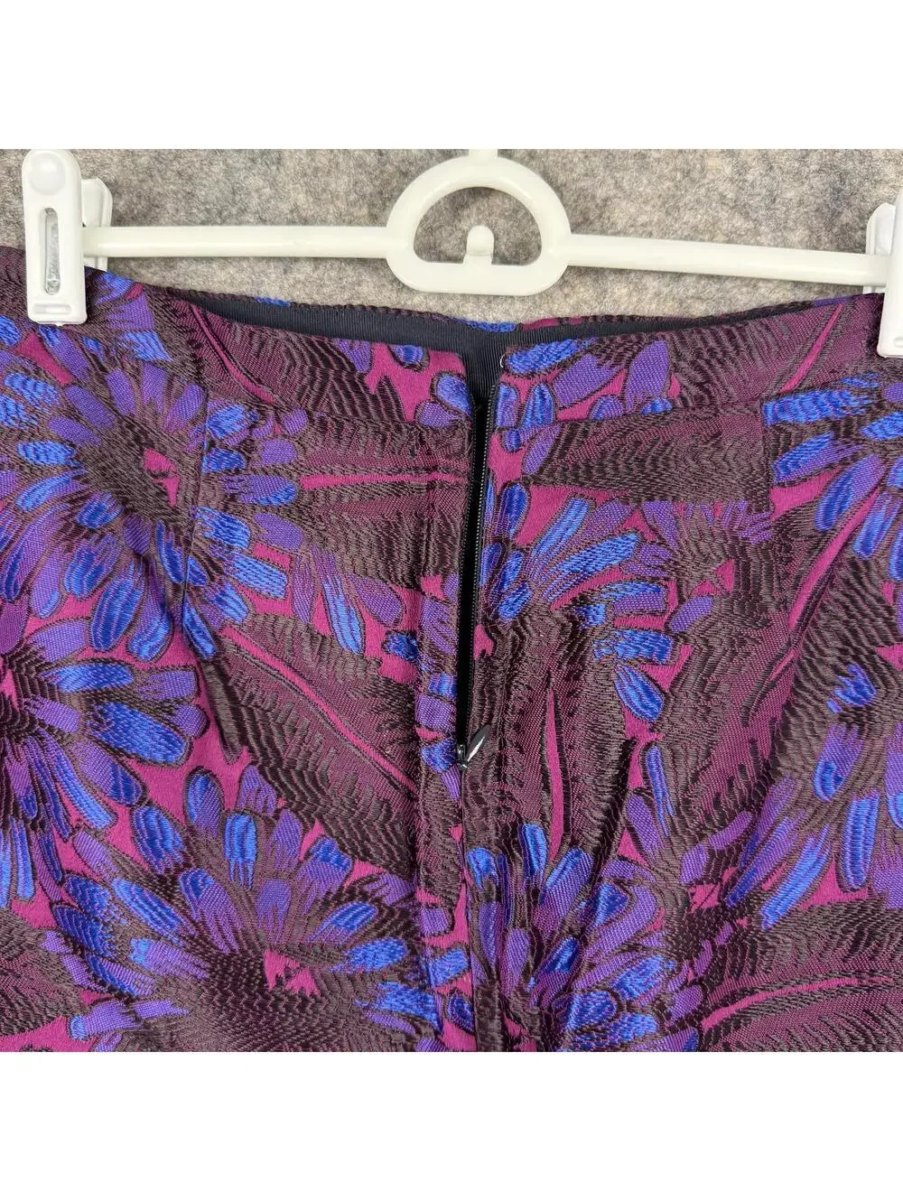 J. Crew Brocade Dark Floral Skirt Whimsigoth Fairy Forest Burgundy Purple Size 4